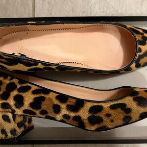 J. Crew Haircalf Leopard Print Heels